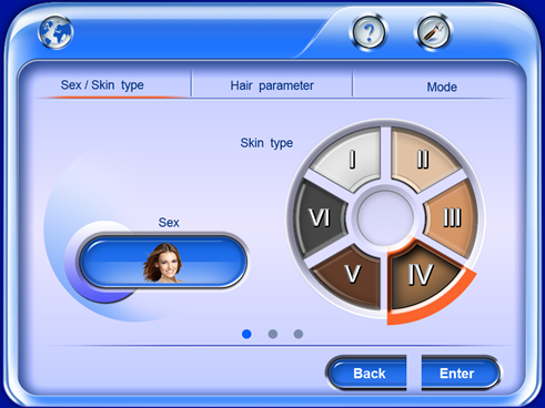 HS-818 diode laser operator interface Interfejs operatora lasera diodowego HS-818