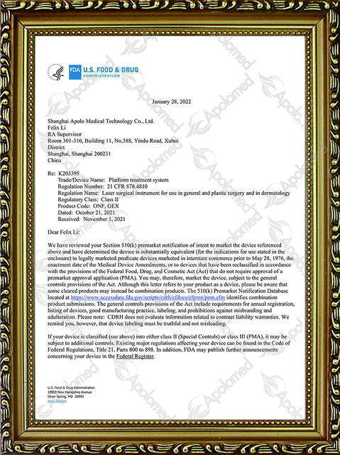 System leczenia platform USA FDA