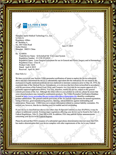 Q-Switch Nd: Laser Yag FDA