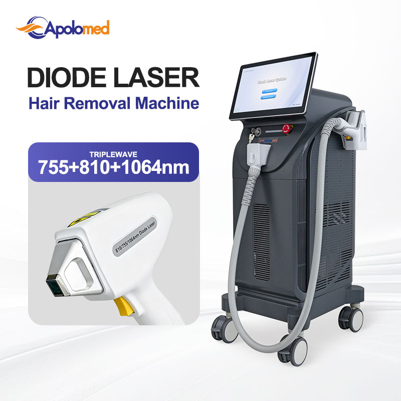 Pionowy, trwały laser do usuwania włosów, zatwierdzony przez FDA, laser diodowy o długości fali 3