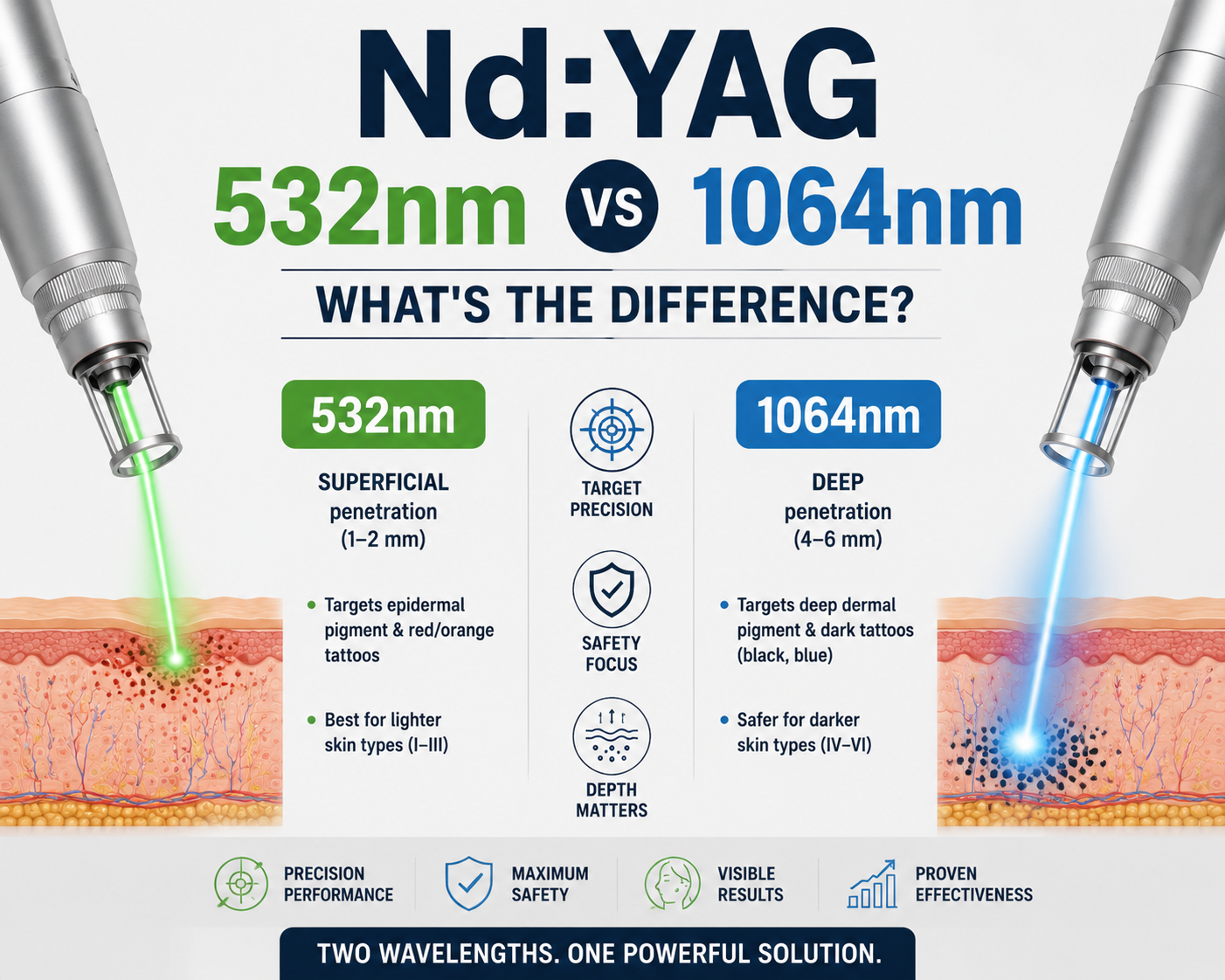 Nd:YAG 532nm vs 1064nm: Jaka jest różnica?